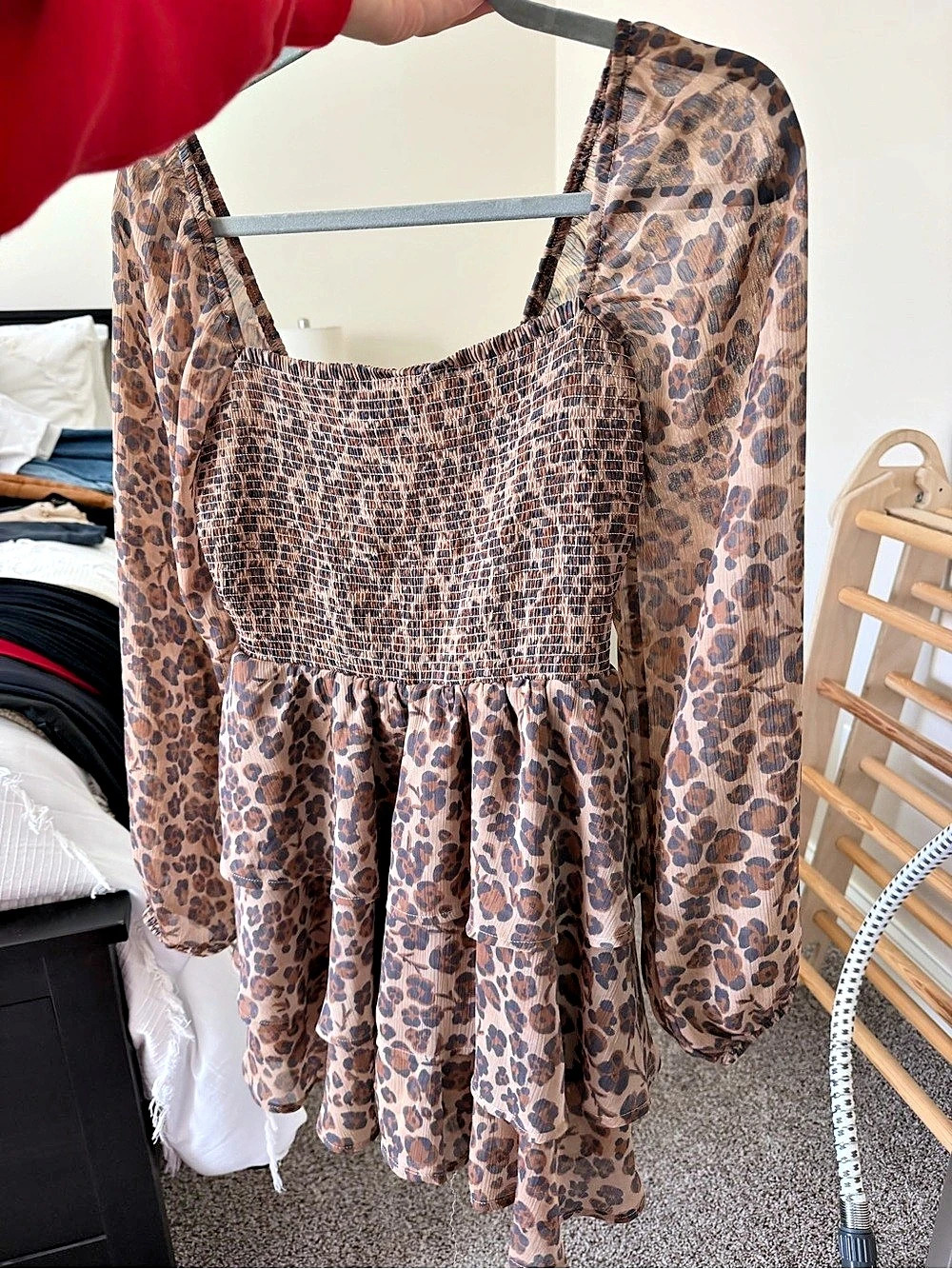 Express Animal Print Mini ruffle romper